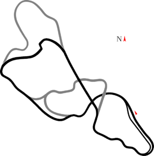 A Basic Map of the Medium layout of Hirochi Raceway