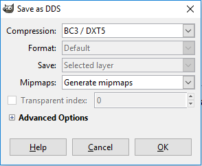 GIMP's DDS exporter